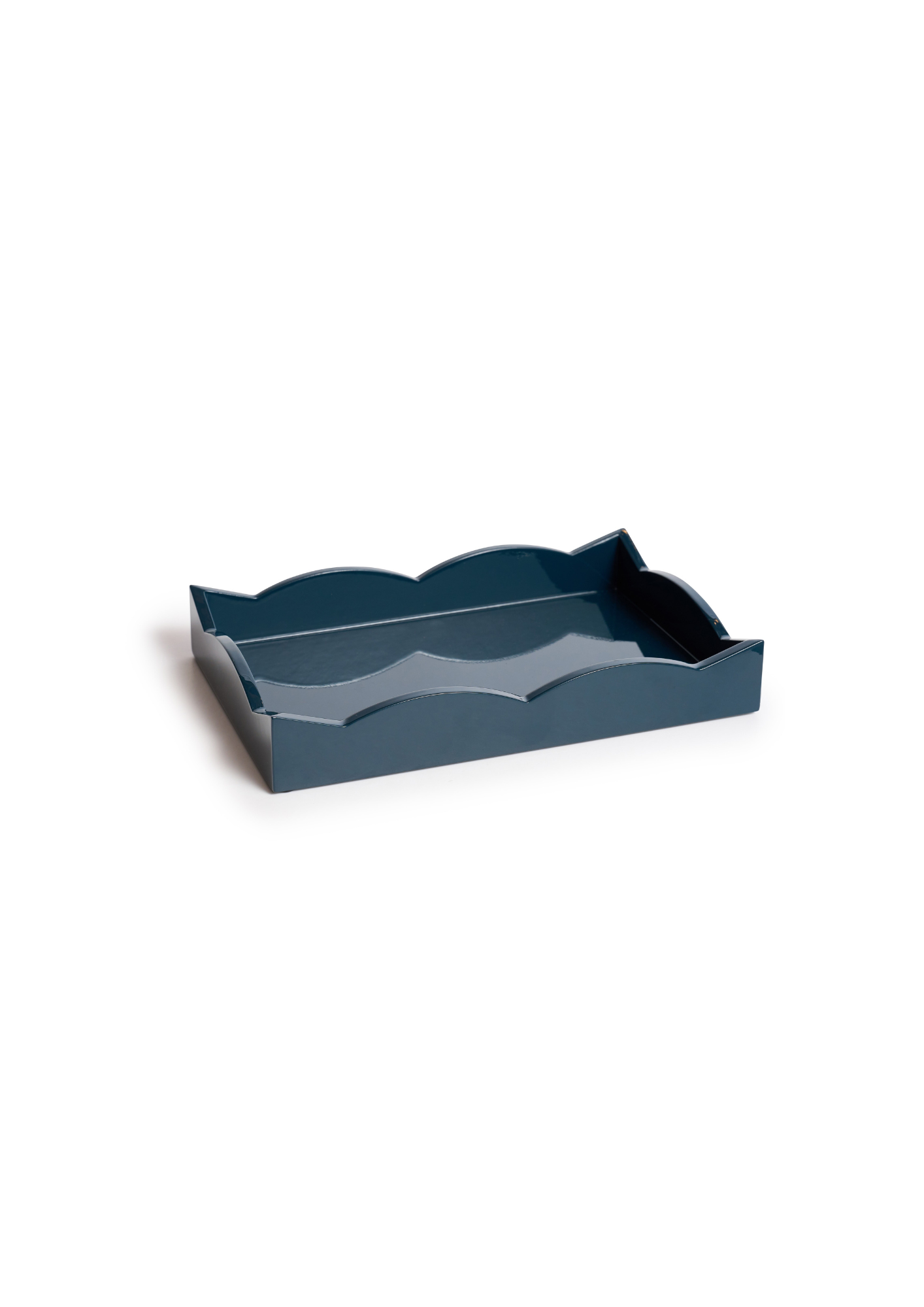 Small Scalloped Tray in Midnight