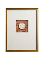 Framed Intaglio on Red Marbled Paper