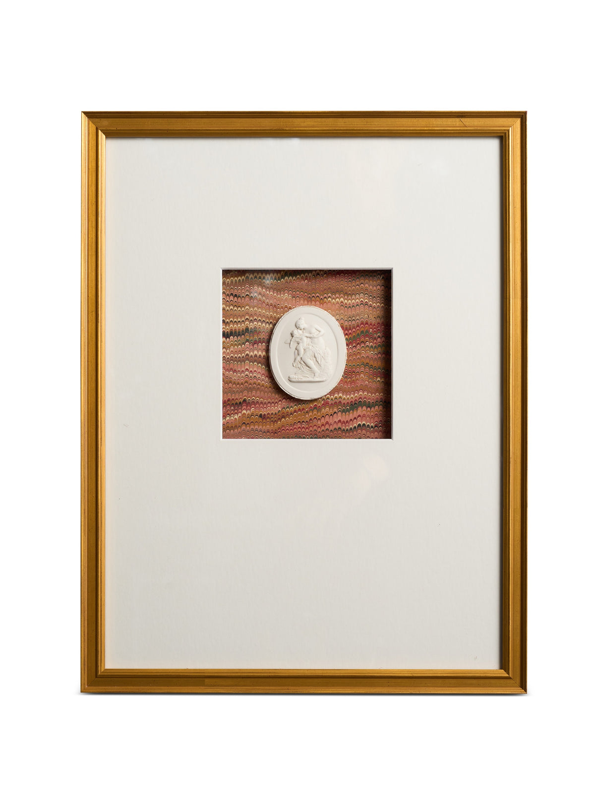 Red String Intaglio Framed Intaglio on Red Marbled Paper – Cuvée Home