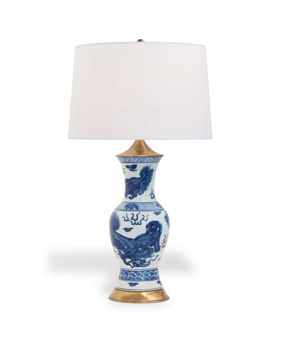 Blue and White Chow Table Lamp