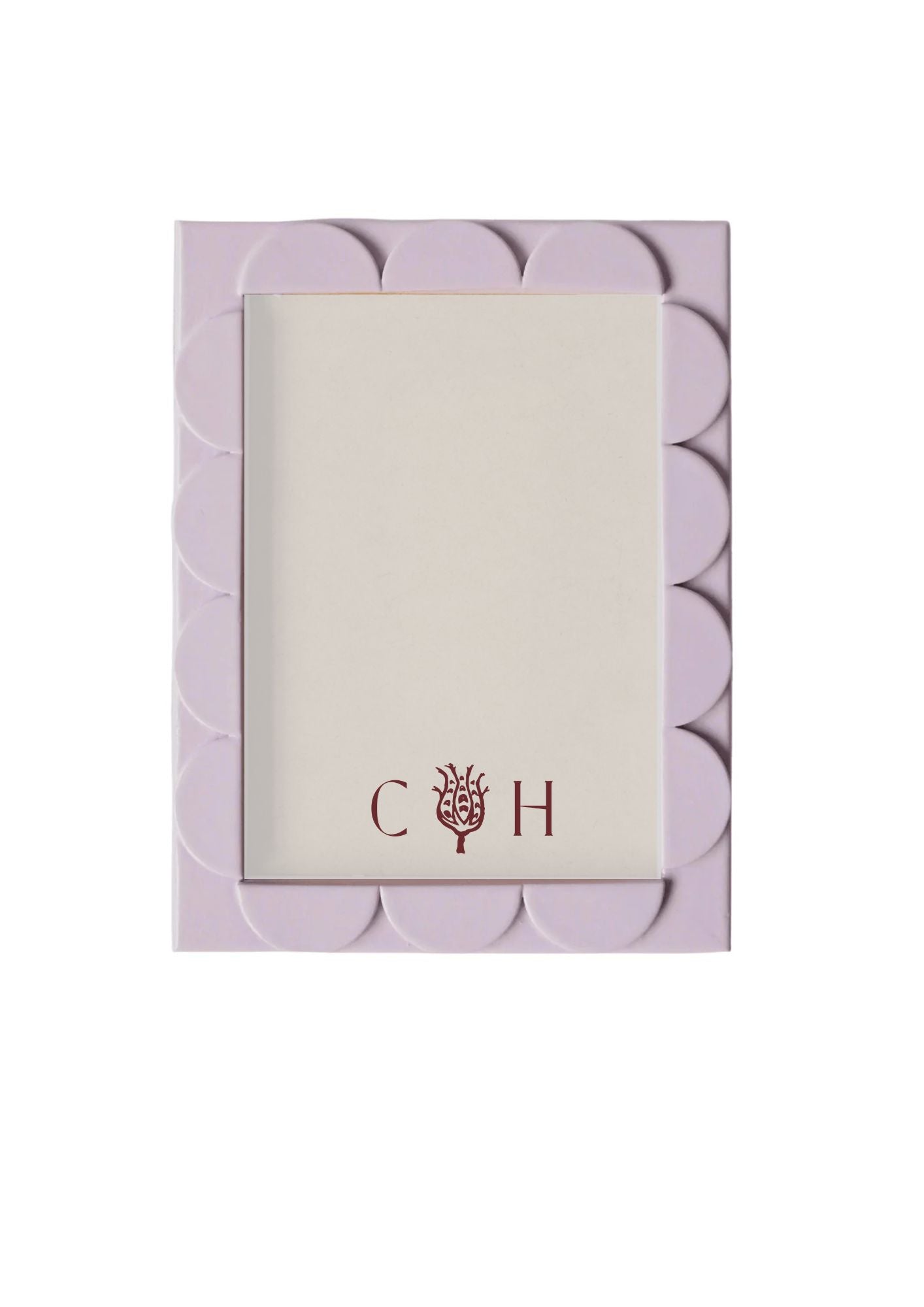 Lilac Lacquered Scallop Frame
