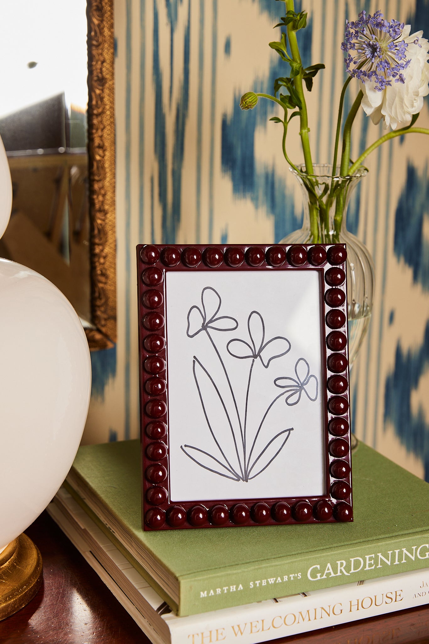 Burgundy Lacquered Bobbin Frame