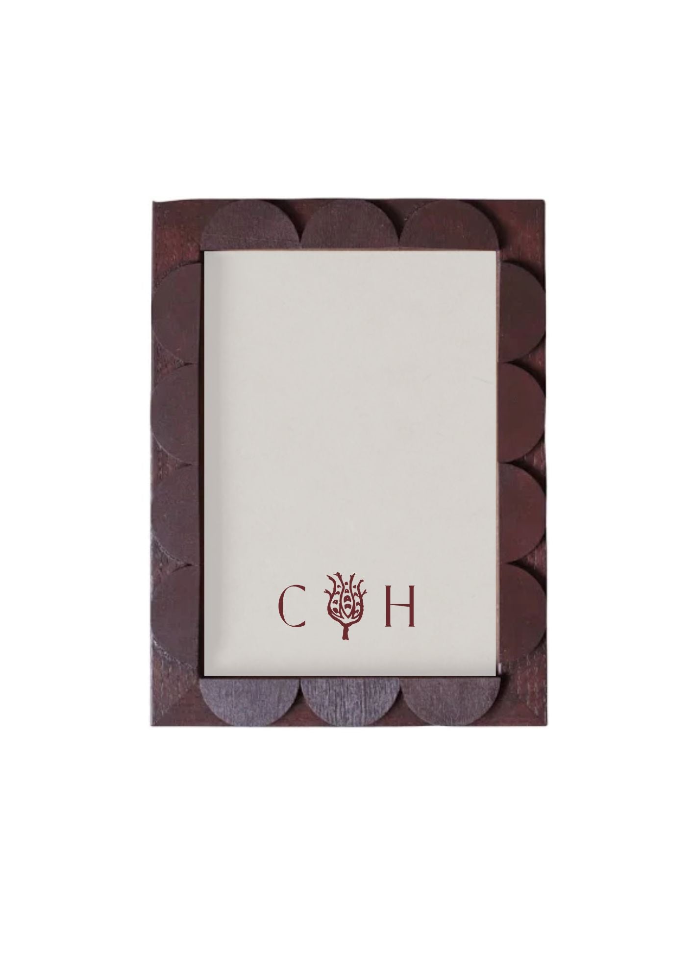 Chestnut Lacquered Scallop Frame