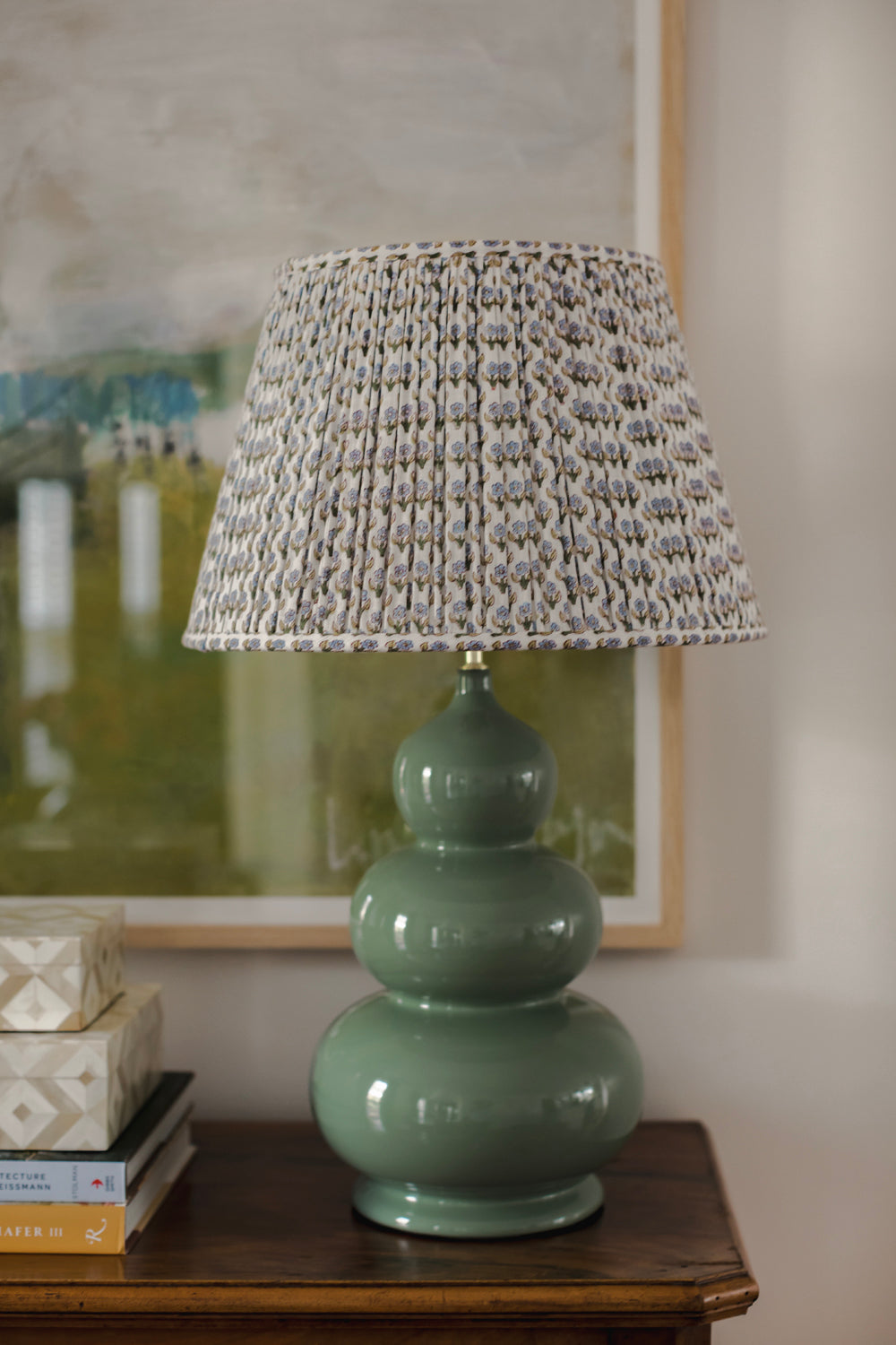 Gathered Aditi Floral Lampshade