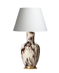 Milly Ceramic Table Lamp in Marbled Chocolate