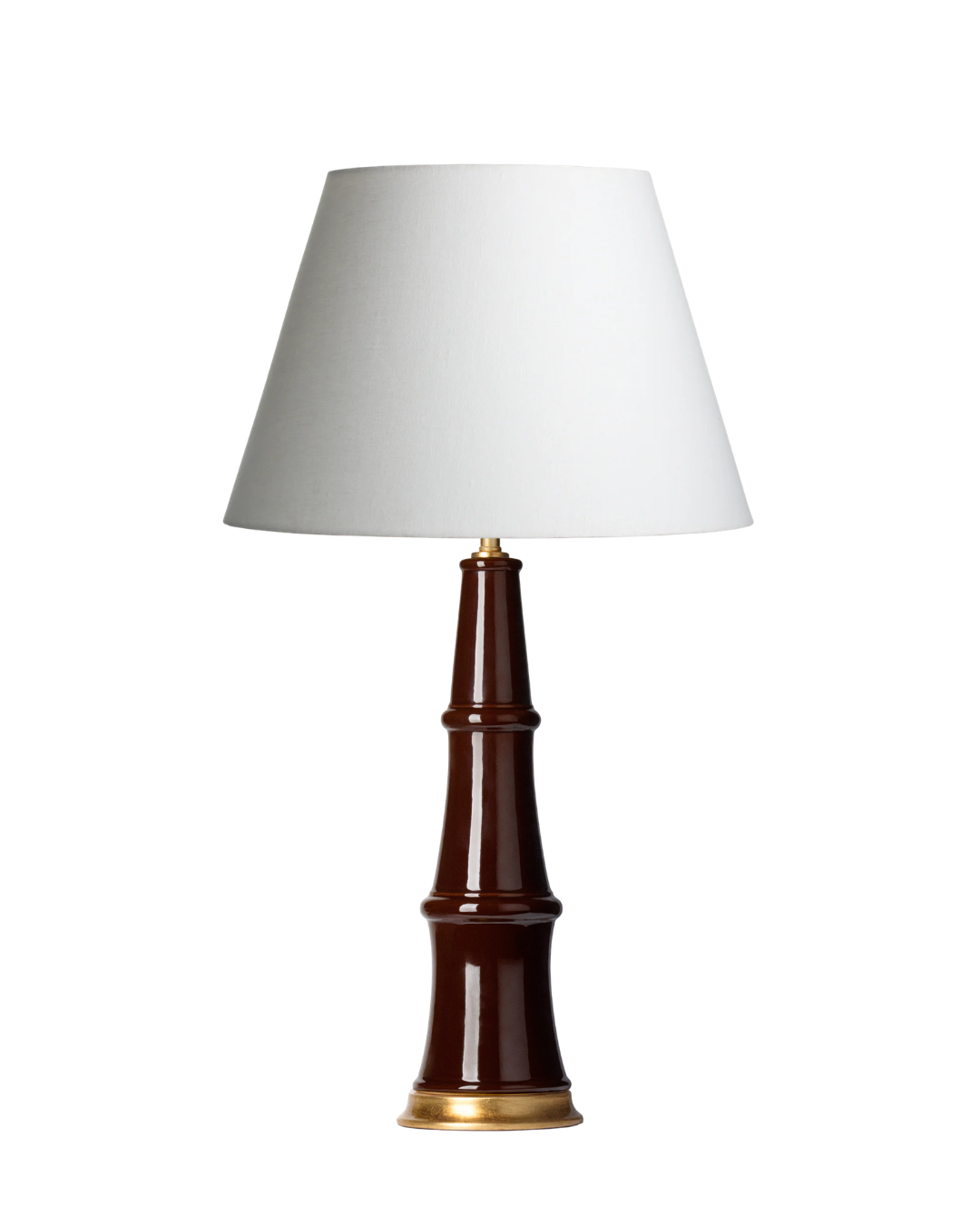 Colette Ribbed Lamp in Chocolate