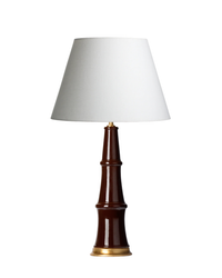 Colette Ribbed Lamp in Chocolate