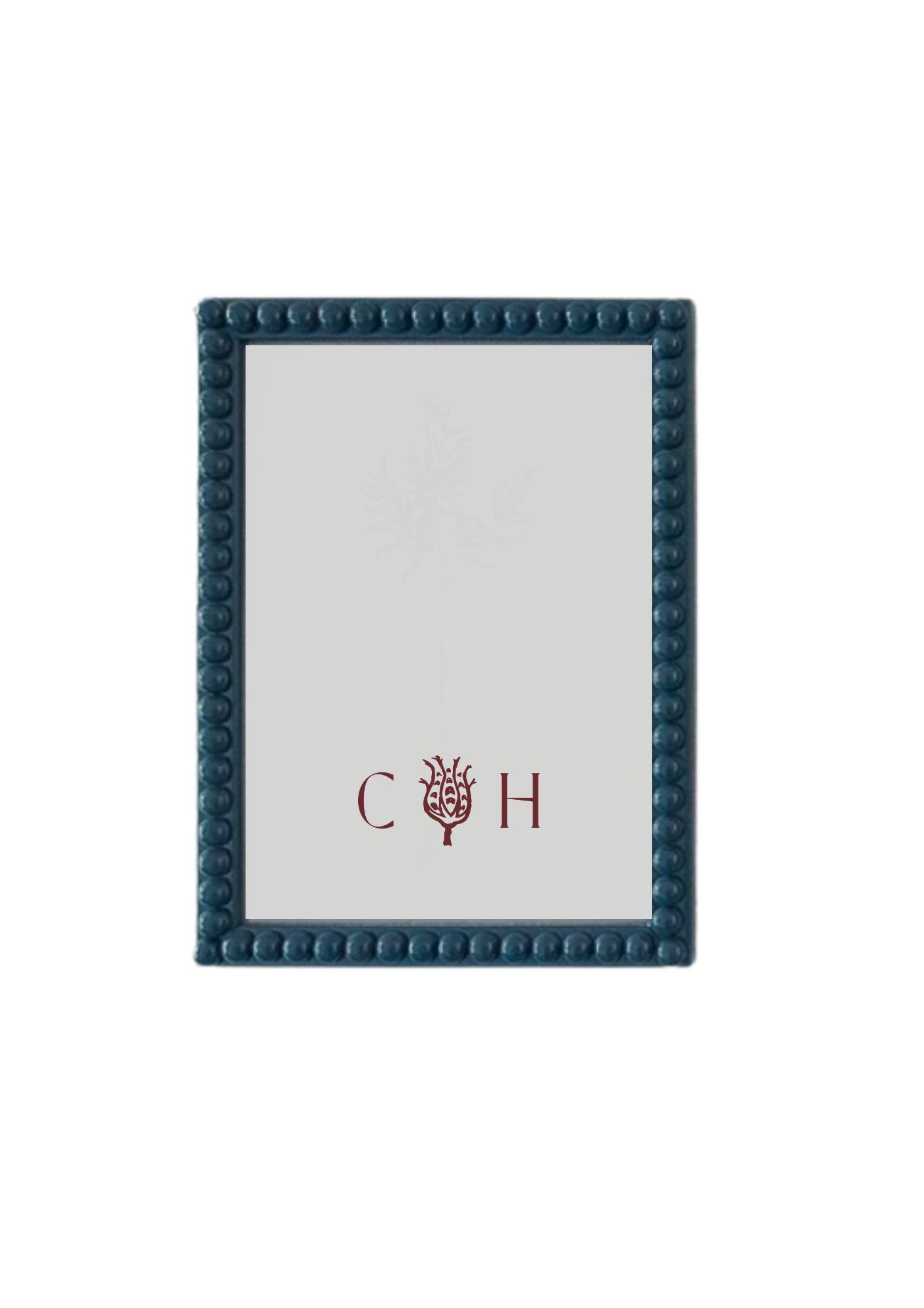 Inky Blue Lacquered Bobbin Frame
