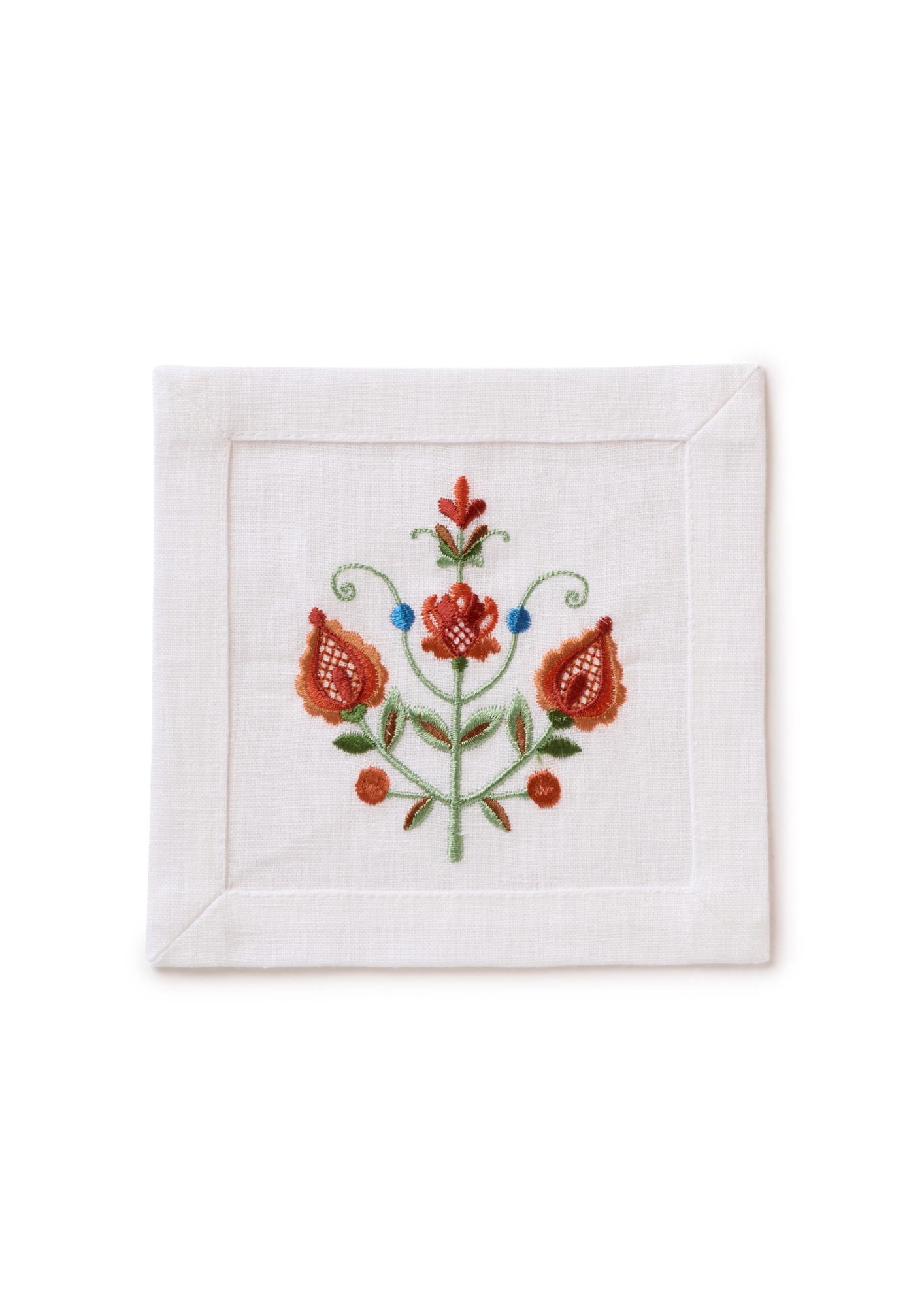 Red Tulipiere Cocktail Napkins, Set of 4