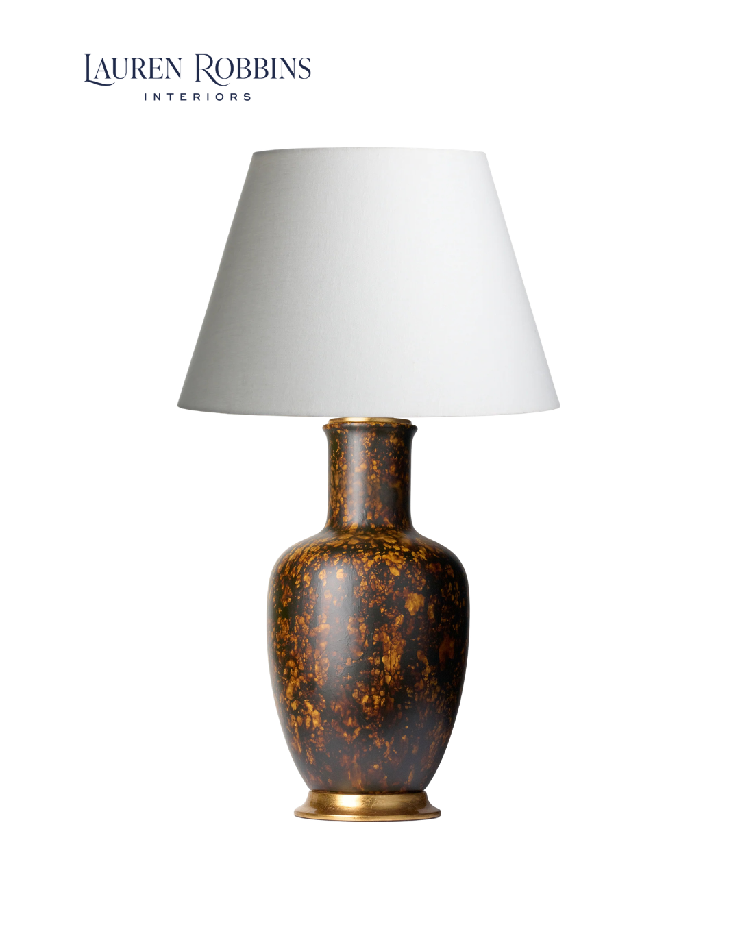 Tibi Ceramic Table Lamp in Tortoise