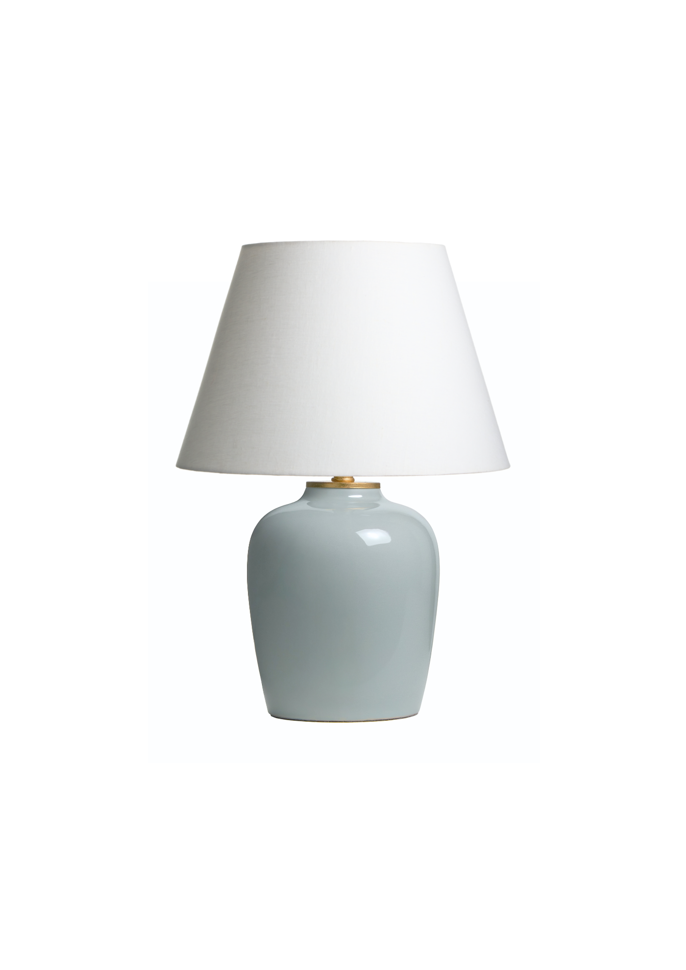 Petite Ceramic Table Lamp in Sky Blue