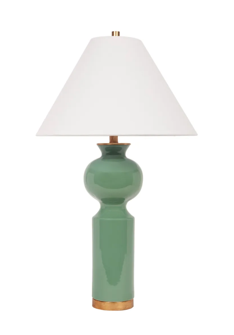 Contemporary Green Ceramic Table Lamp