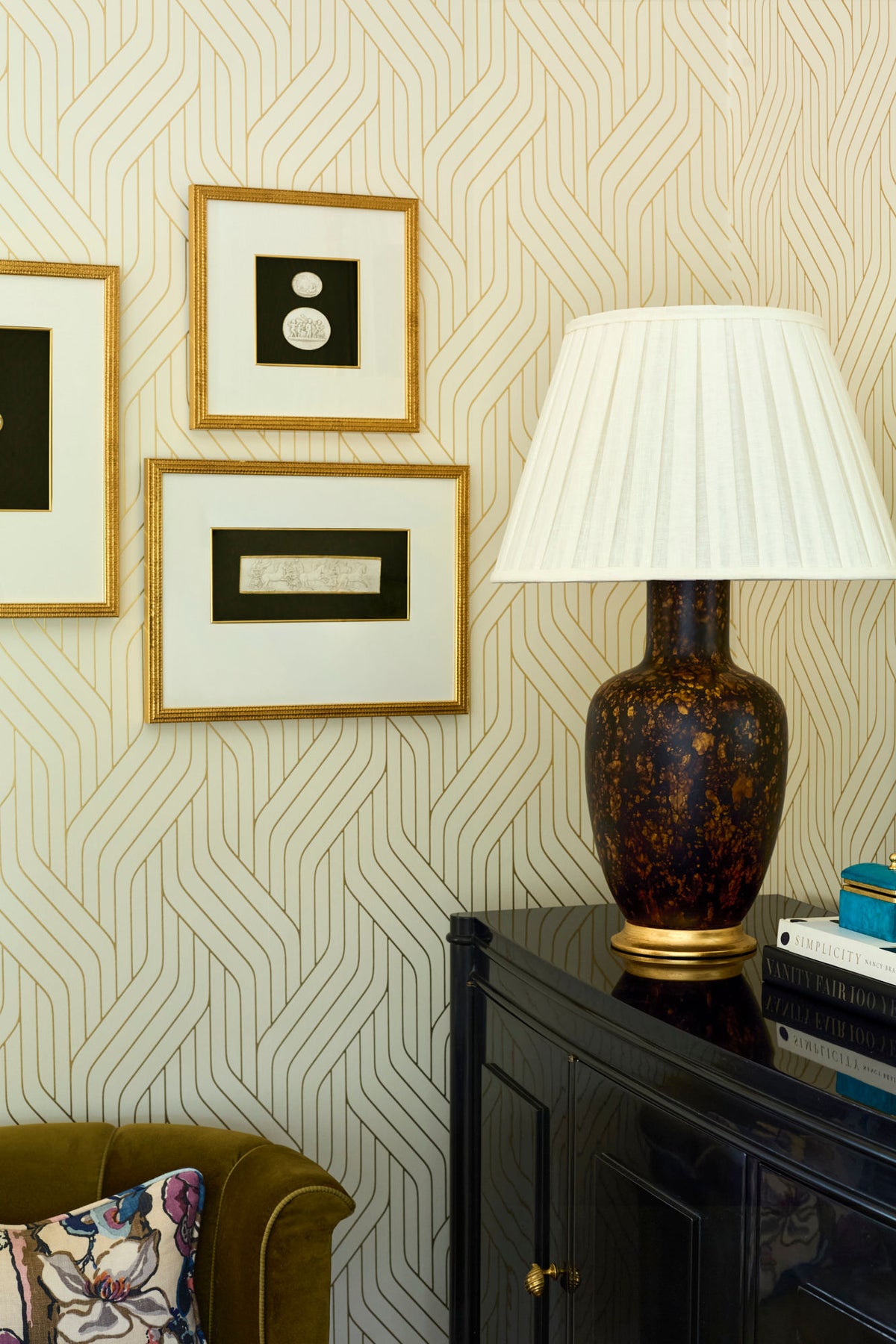 Tibi Ceramic Table Lamp in Tortoise