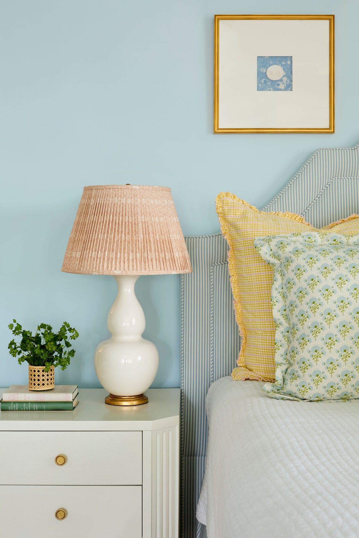 Gathered Tulipiere Lampshade in Petal Pink