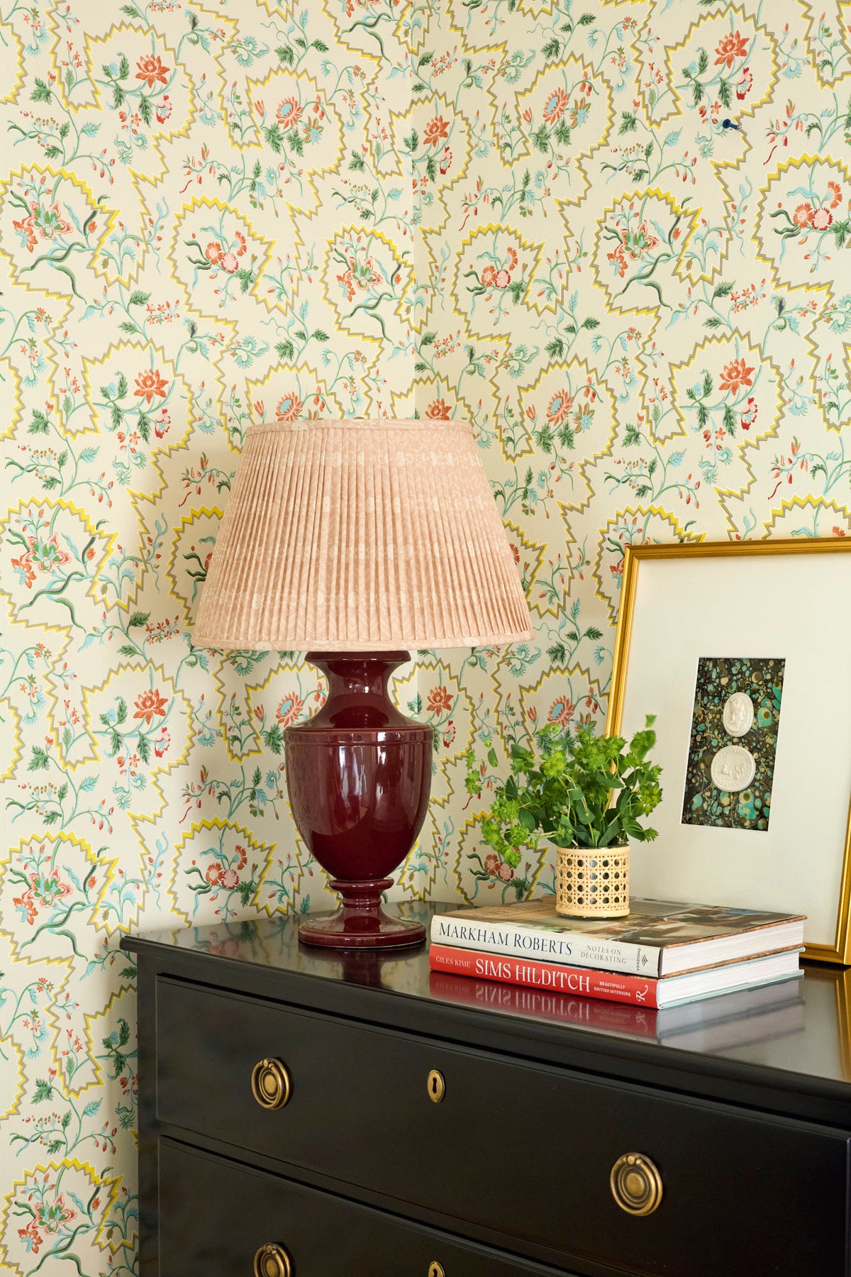 Margeaux Urn Lamp in Oxblood