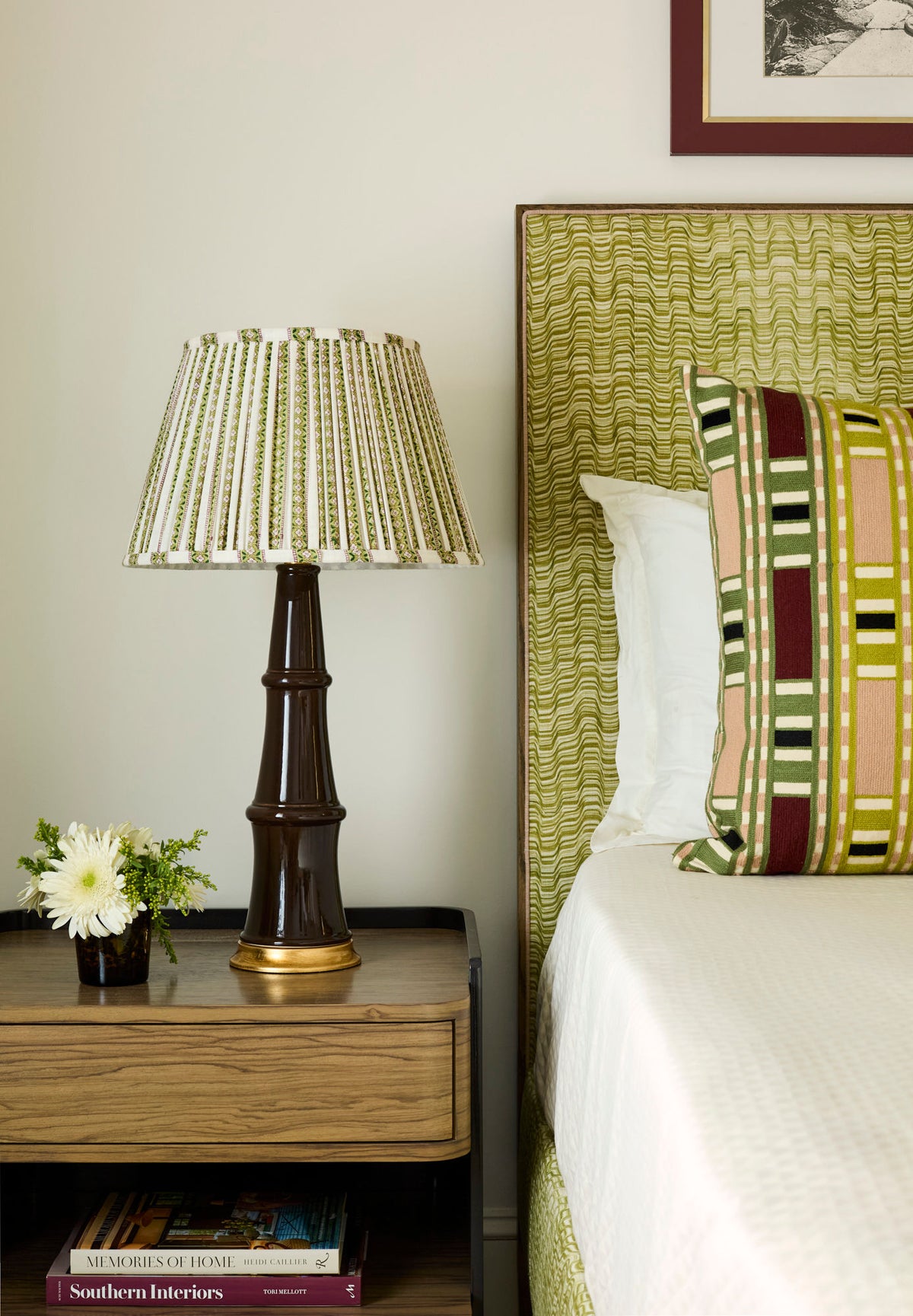 Colette Ribbed Lamp in Chocolate