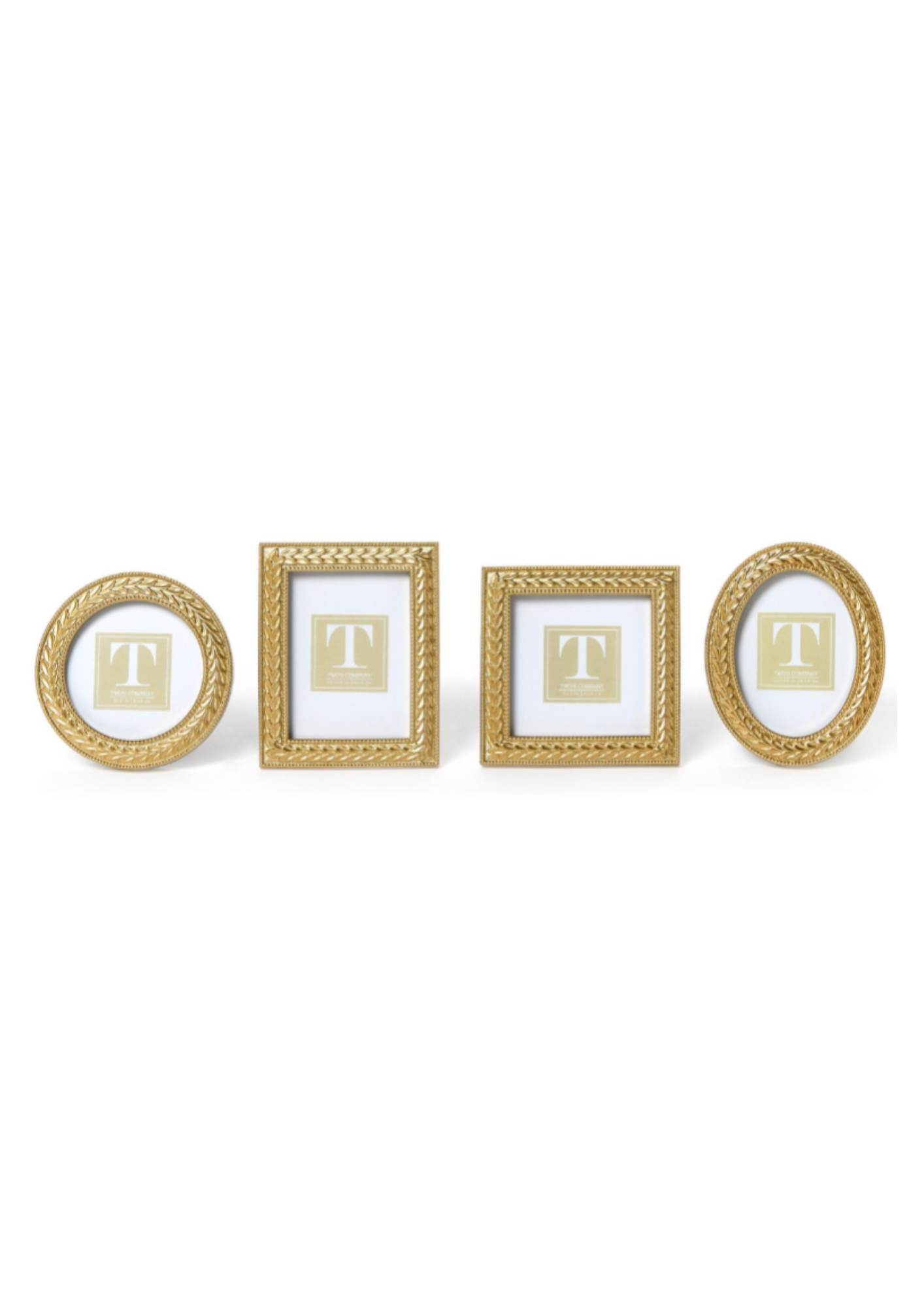 Set of 4 Laurel Wreath Gold Photo Frames