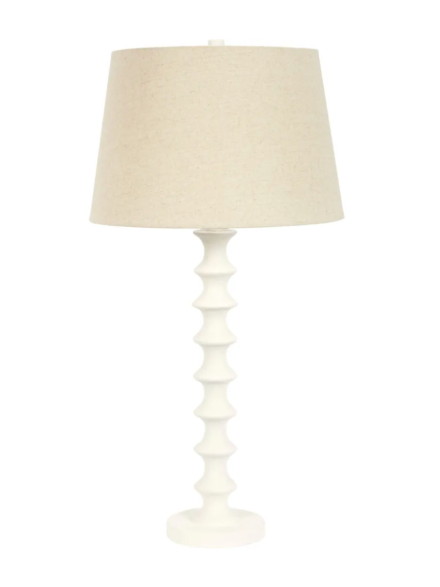 White Gesso Table Lamp